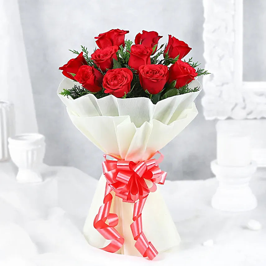 My love: Elegant Red Rose Bouquet