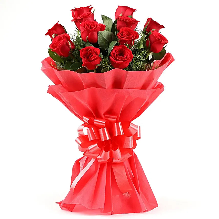 Crimson Red roses bouquet